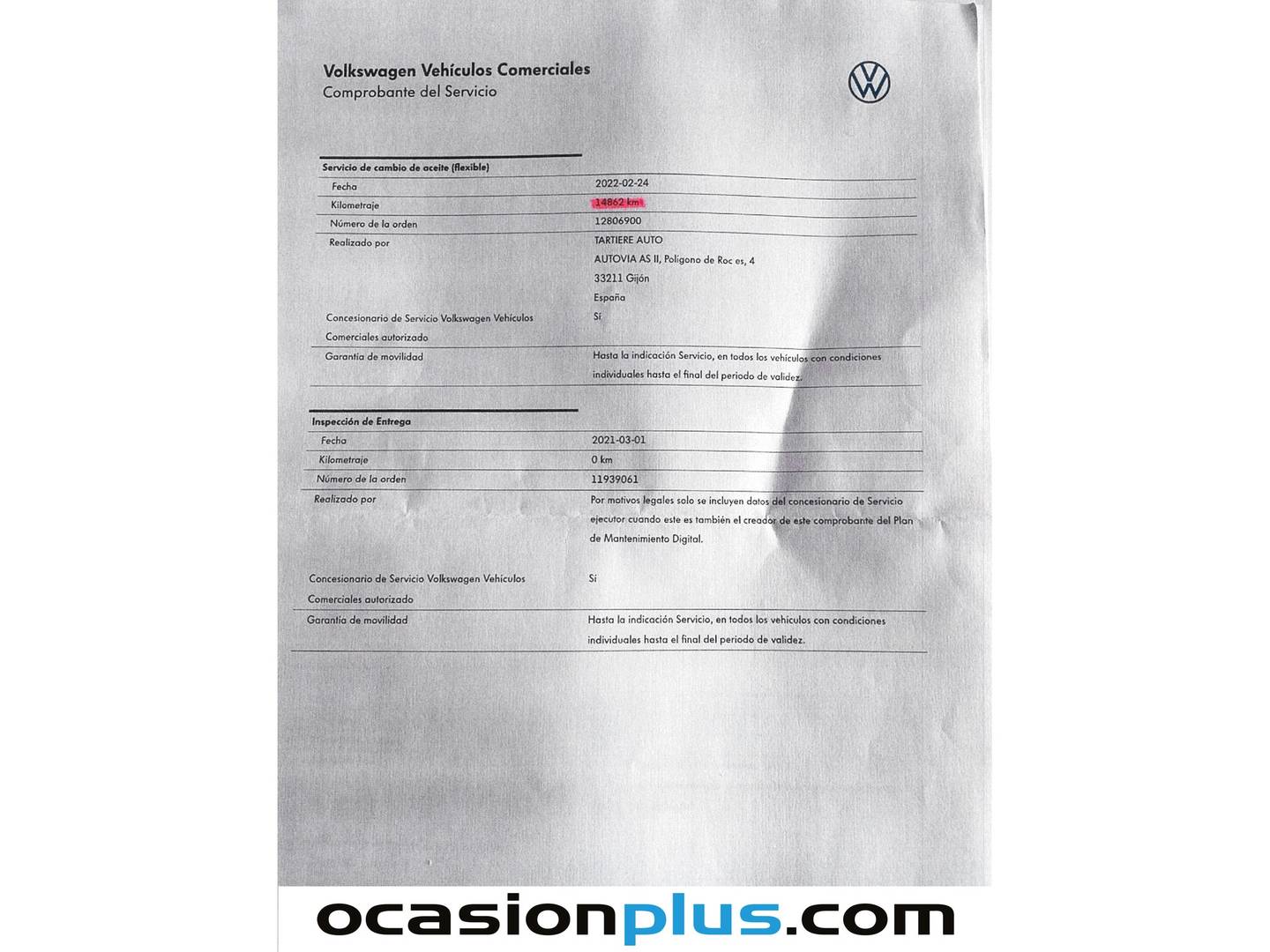 Foto del mantenimiento del Volkswagen Caravelle Volkswagen Caravelle Origin Batalla Corta 2.0 TDI BMT (150 CV) DSG 5 Plazas Camperizada