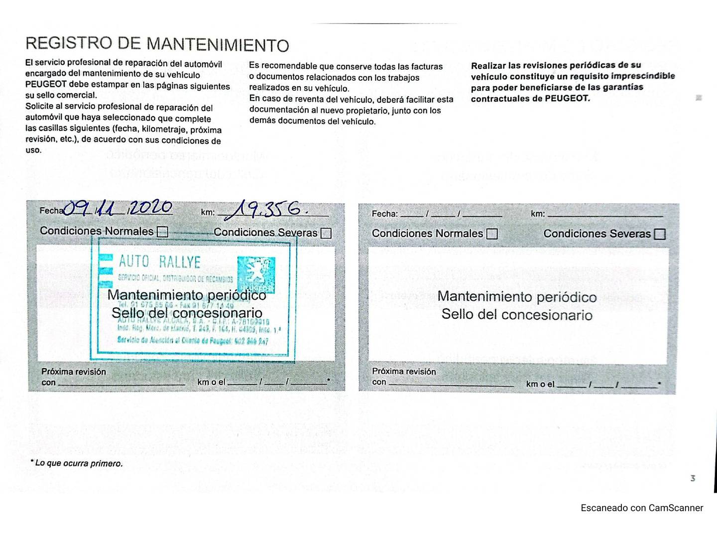 Foto del mantenimiento del Peugeot Rifter Peugeot Rifter GT Line Long BlueHDi (130 CV)