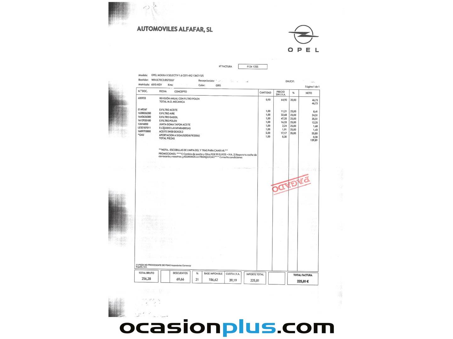 Foto del mantenimiento del Opel Mokka X Opel Mokka X 1.6 CDTI S&S Selective 4X2 (136 CV)