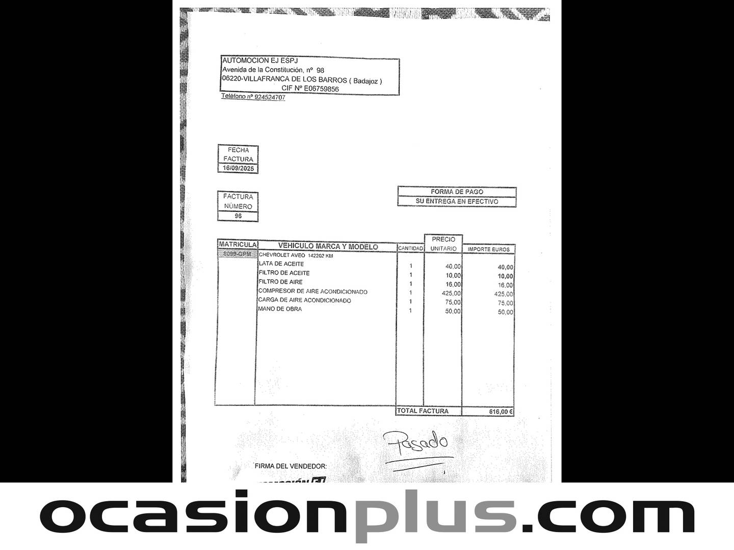 Foto del mantenimiento del Chevrolet Aveo Chevrolet Aveo 1.4 16v LS (100 CV)