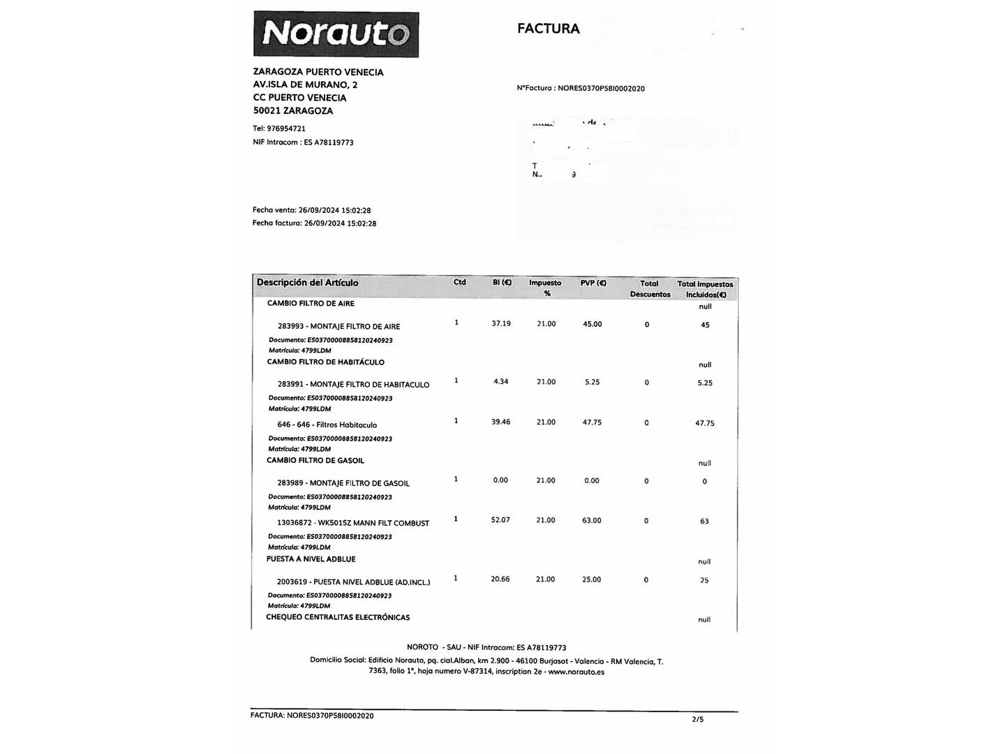 Foto del mantenimiento del BMW Serie 1 BMW Serie 1 116d (116 CV) Pack M