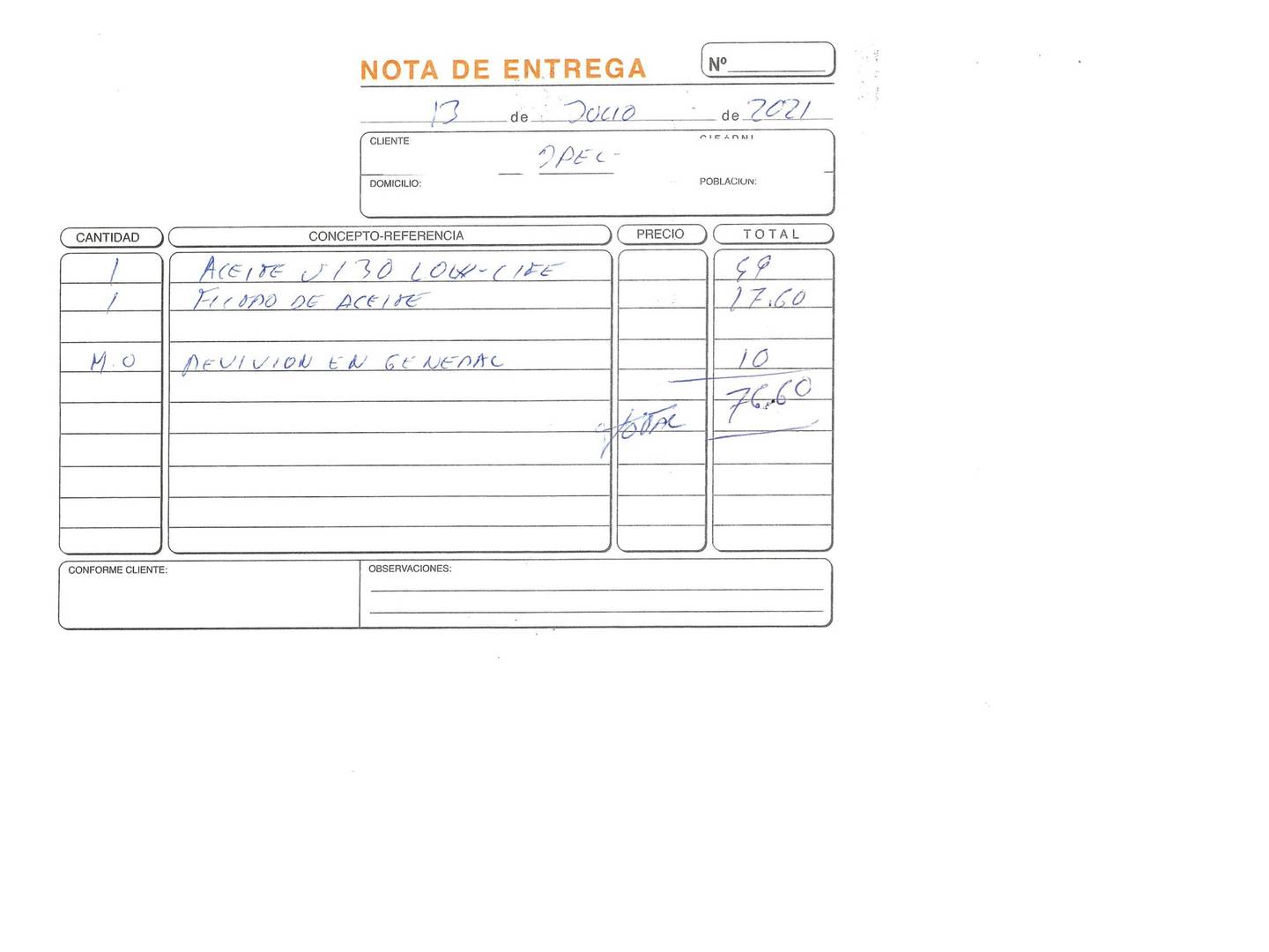Foto del mantenimiento del Opel Corsa Opel Corsa 1.4 Design Line (90 CV)