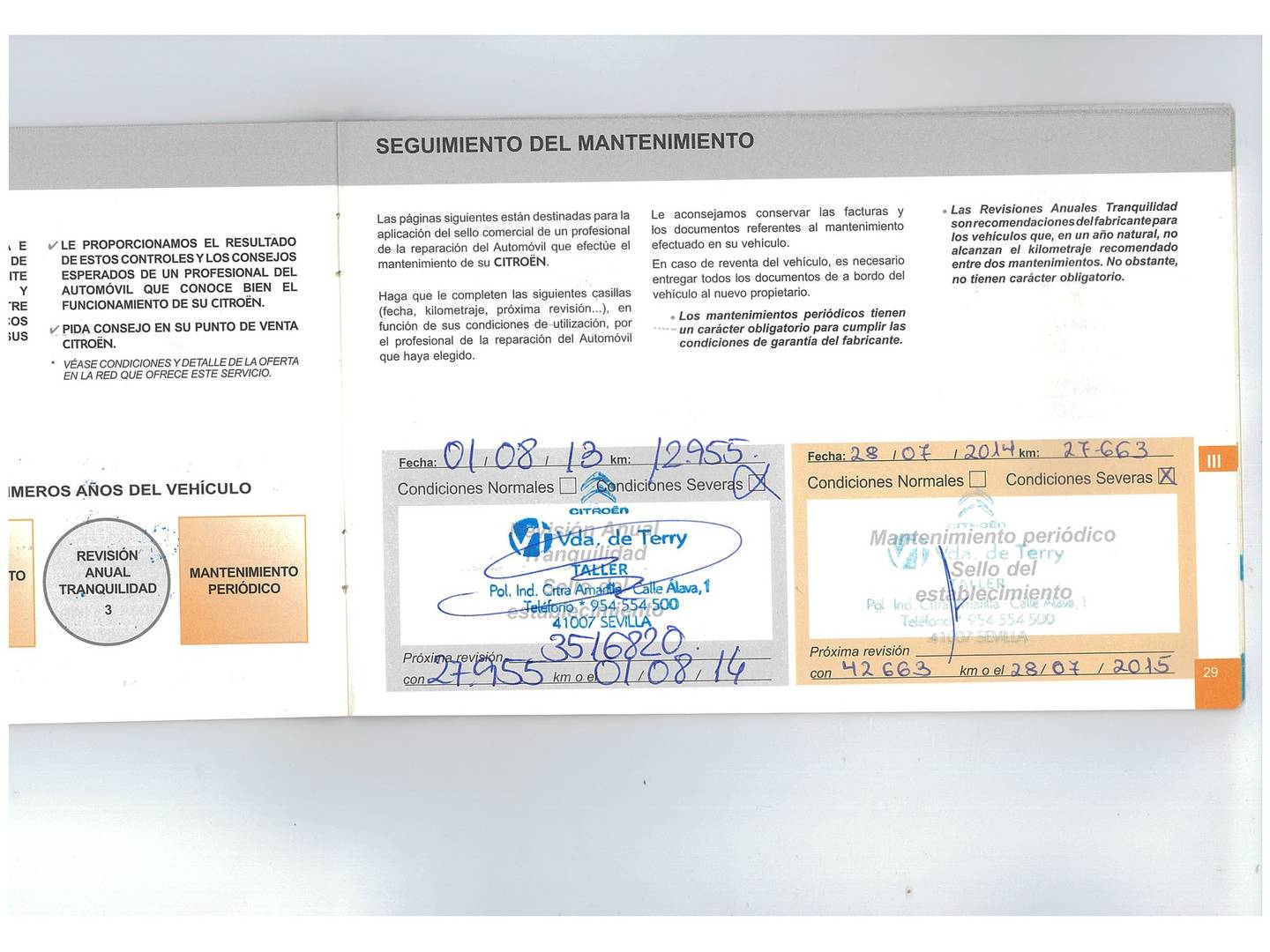 Foto del mantenimiento del Citroën C4 Citroën C4 1.6 HDI Tonic  (92 CV)