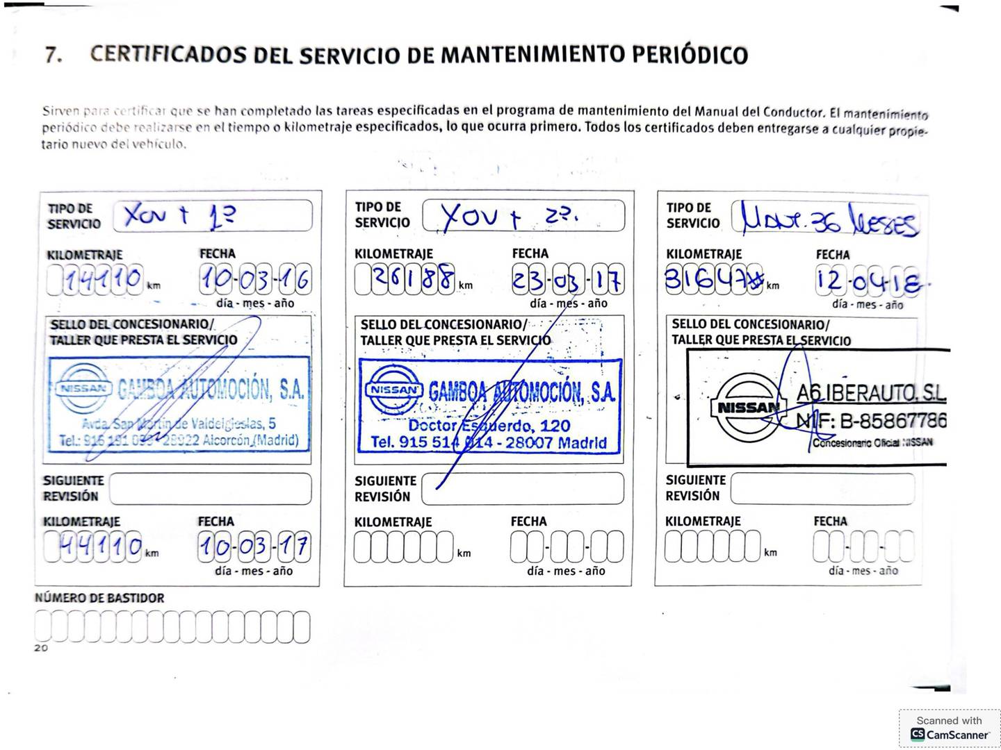 Foto del mantenimiento del Nissan X-TRAIL Nissan X-Trail 1.6 dCi Tekna 4x2 (130 CV) 7 Plazas
