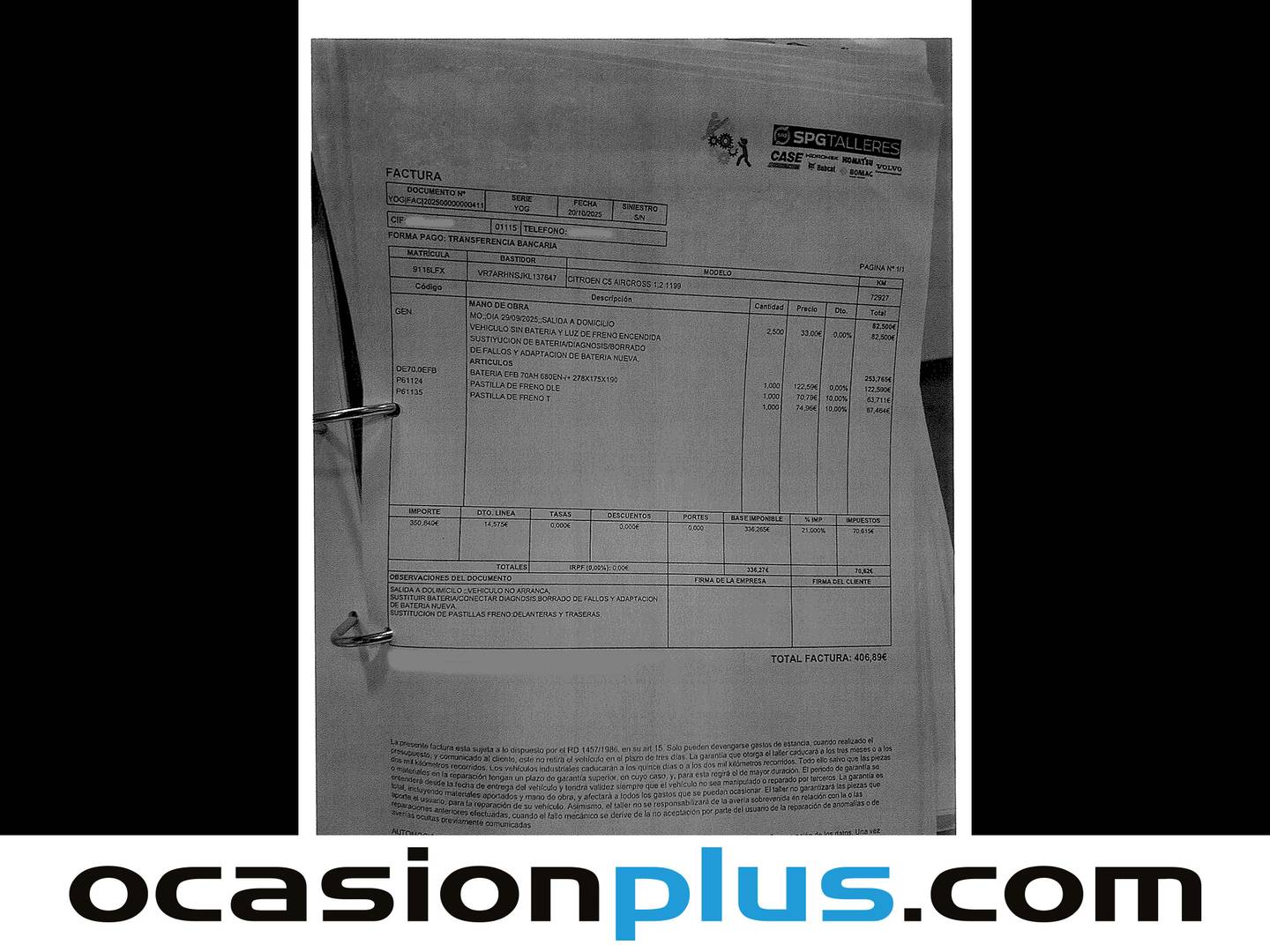 Foto del mantenimiento del Citroën C5 Aircross Citroën C5 Aircross PureTech 130 S&S Feel (131 CV)