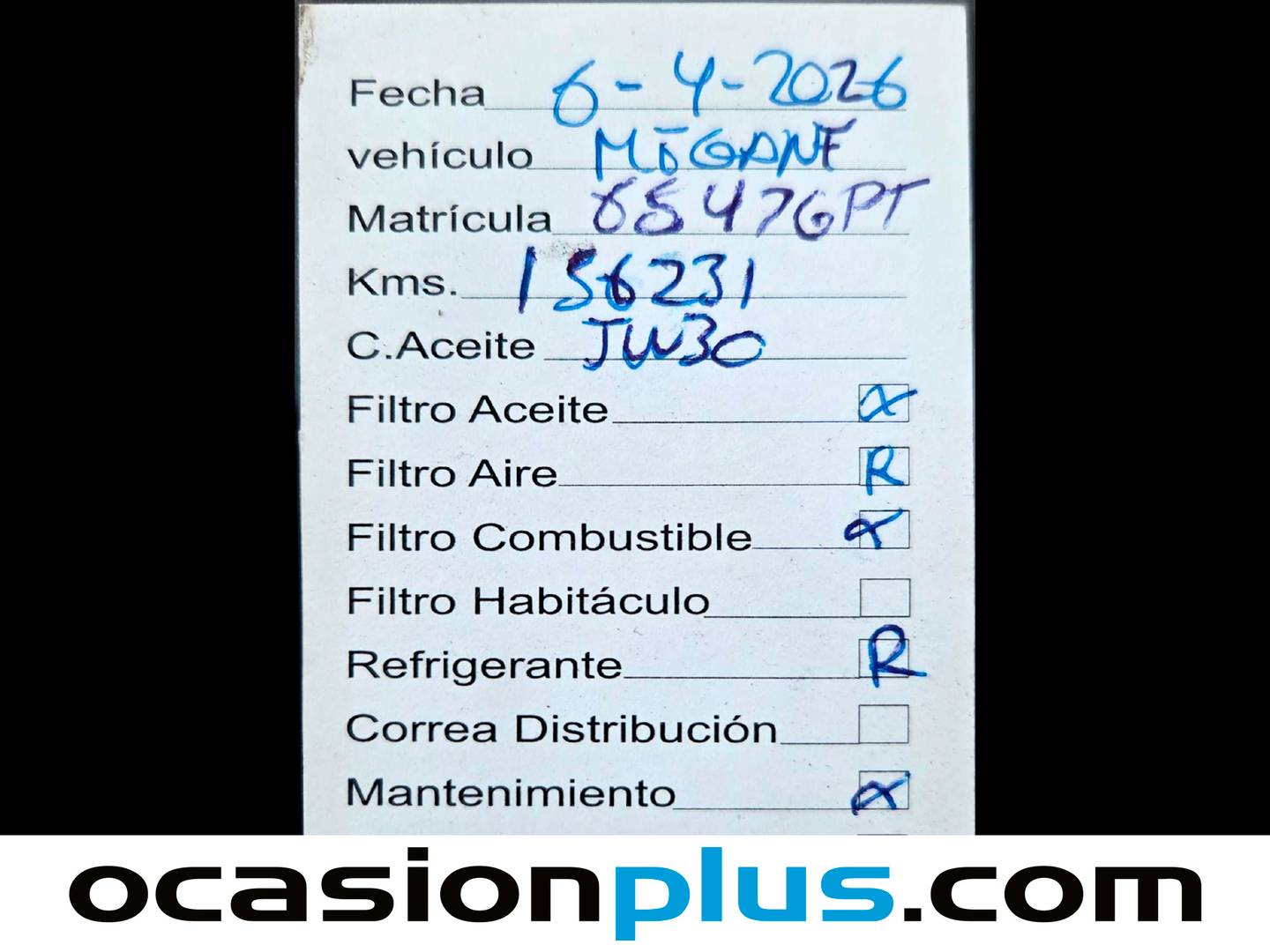 Foto del mantenimiento del Renault Mégane Renault Megane 1.5 dCi Dynamique eco2 (105 CV)