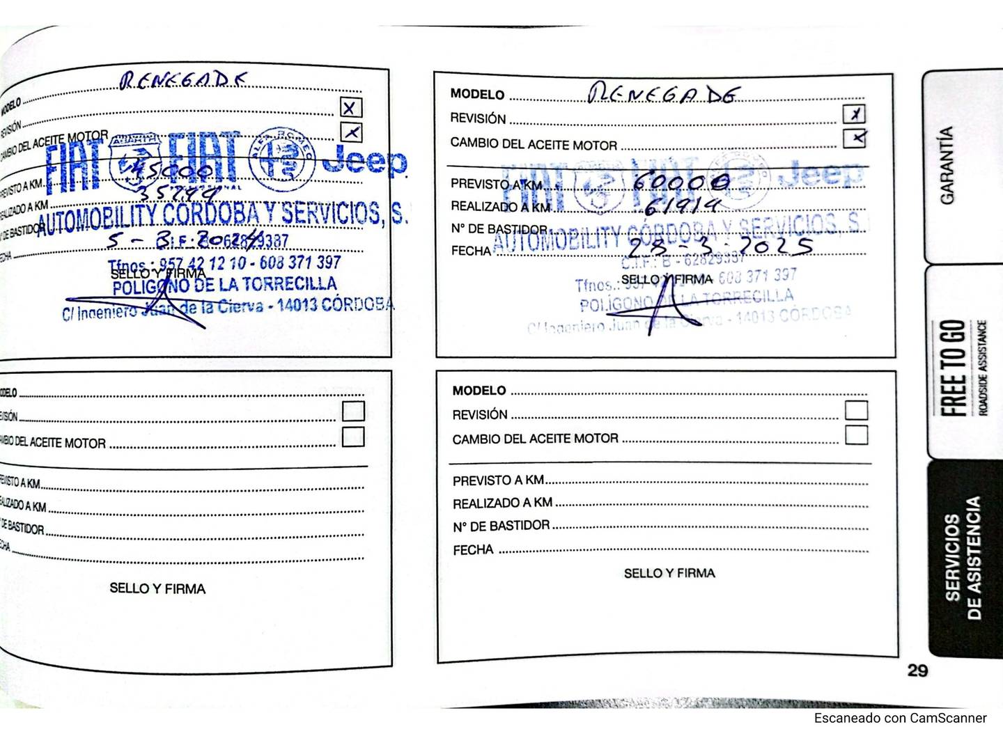 Foto del mantenimiento del Jeep Renegade Jeep Renegade 1.0G Sport Plus 4x2 (120 CV)