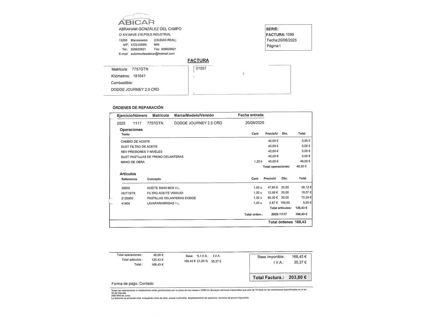 Foto Dodge Journey Dodge Journey 2.0 CRD SXT Confort Plus (140 CV) 7 Plazas