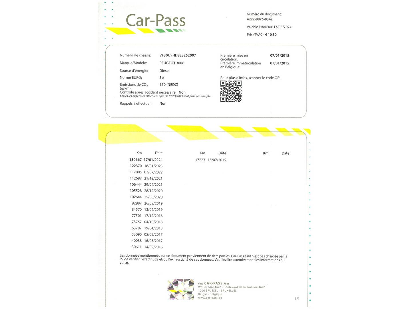 Foto del mantenimiento del Peugeot 3008 Peugeot 3008 1.6 e-HDI Allure FAP ETG6 B.Lion (115 CV)