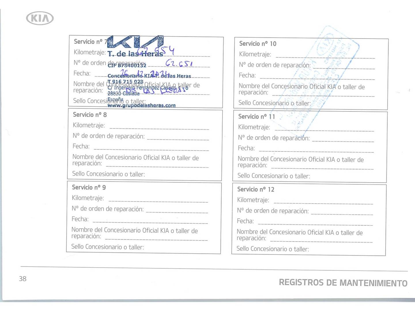 Foto del mantenimiento del KIA Picanto KIA Picanto 1.0 CVVT Eco-Dynamics x-Tech16 (66 CV)