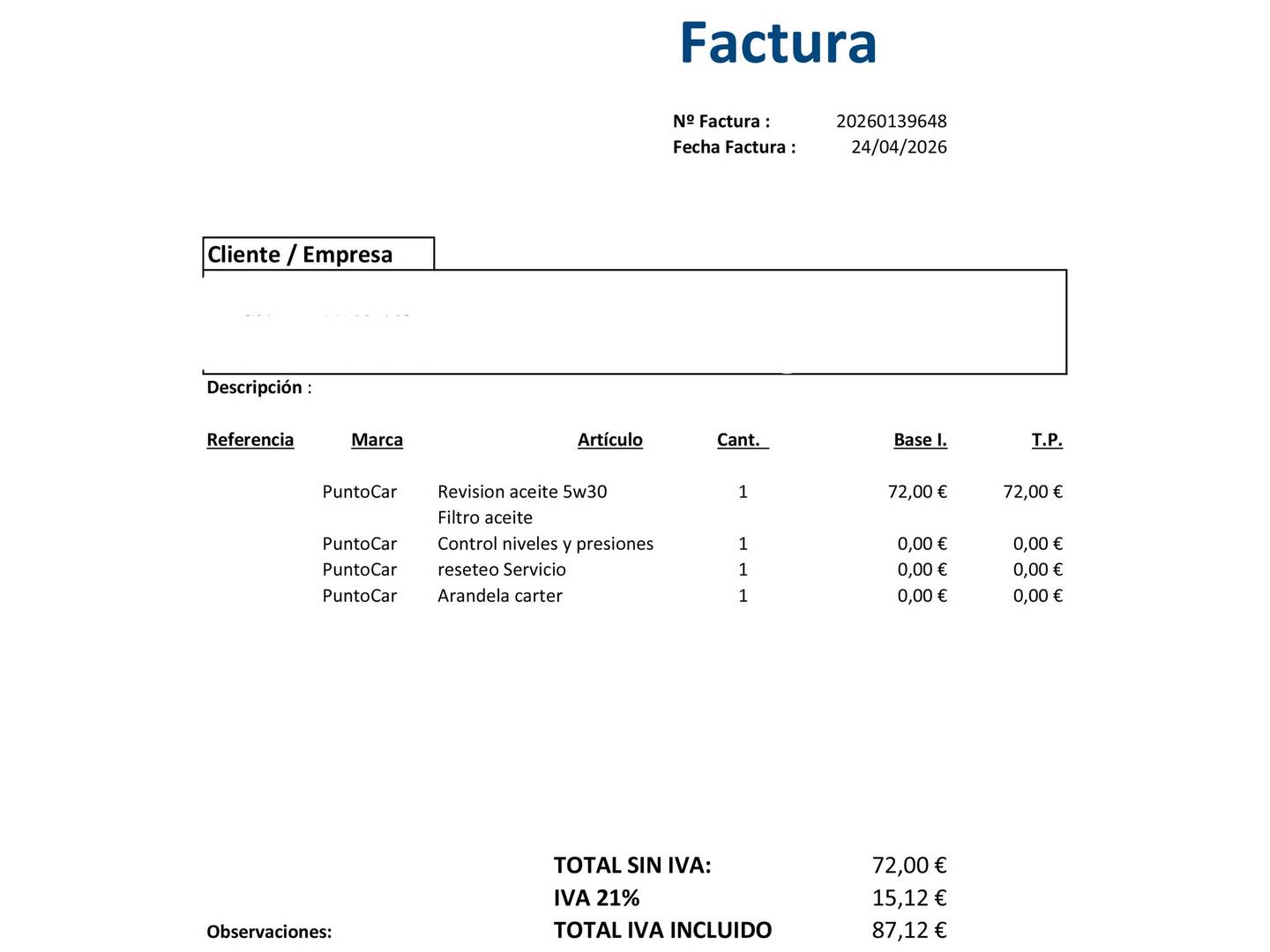 Foto del mantenimiento del Renault Captur Renault Captur Equilibre TCe (90 CV)