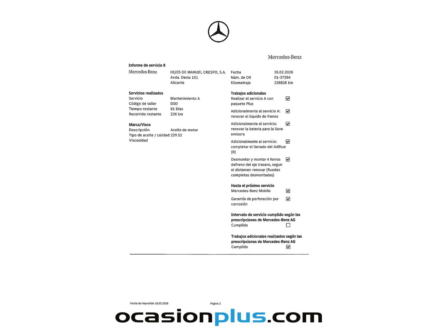 Foto del mantenimiento del Mercedes GLC Coupé Mercedes-Benz GLC Coupé 220 d 4Matic (170 CV) Pack AMG