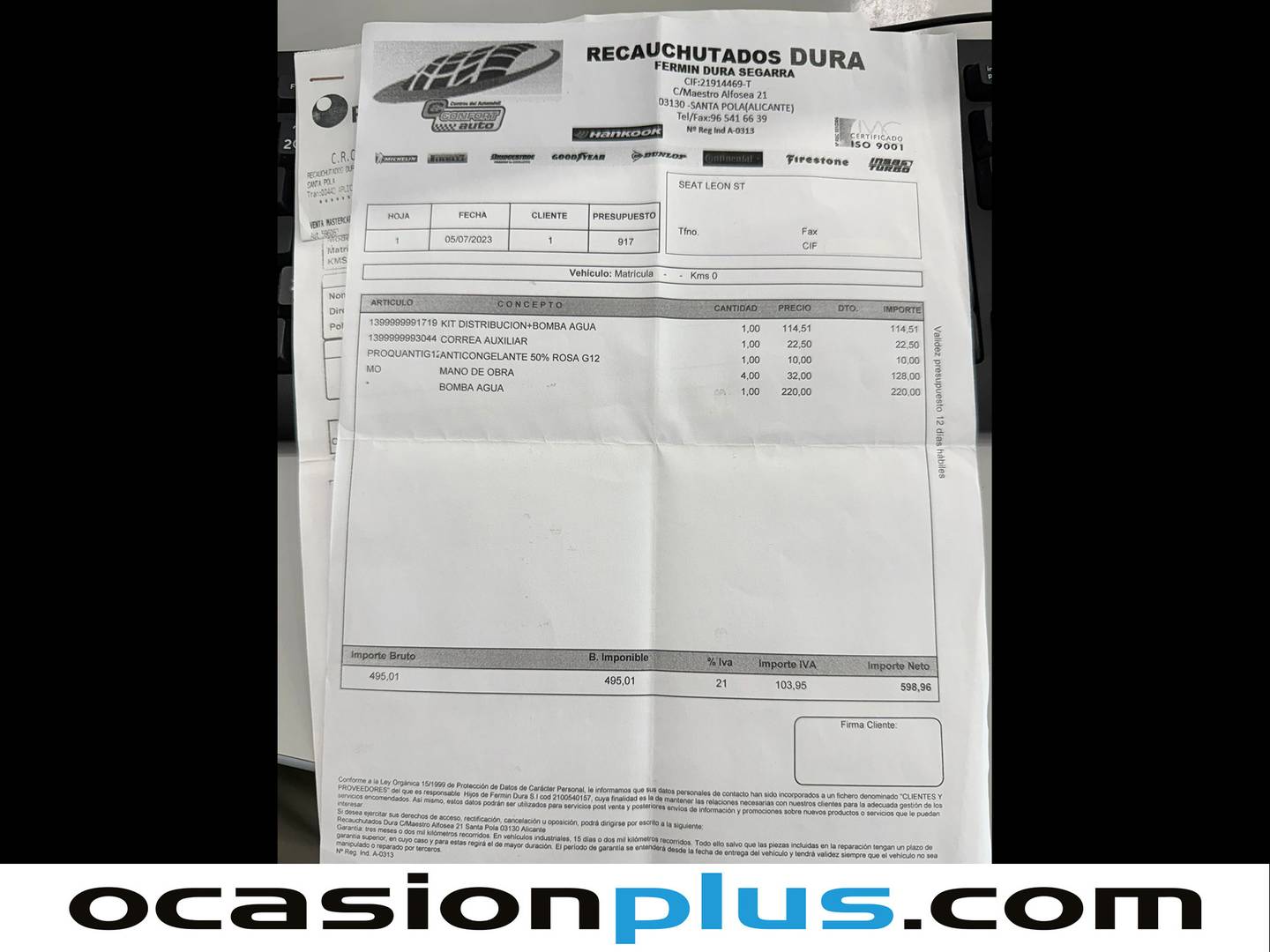 Foto del mantenimiento del Seat León SEAT León ST 1.4 TSI ACT S&S FR DSG7 (150 CV)