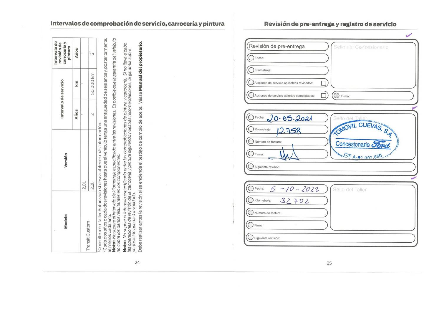 Foto del mantenimiento del Ford Ka+ Ford Ka+ 1.2 Ti-VCT White Edition 85 CV)