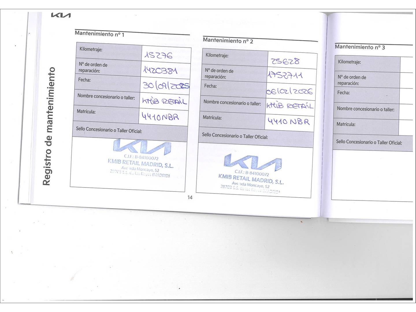 Foto del mantenimiento del KIA XCeed KIA XCeed 1.0 T-GDi Drive (100 CV)