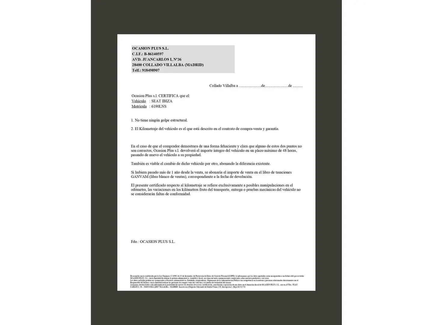 Certificado