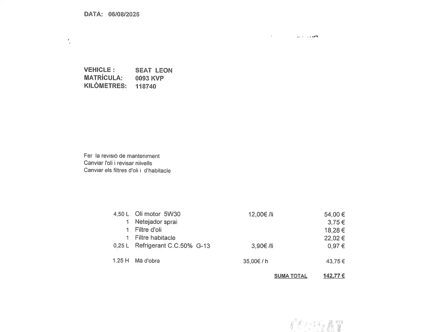 Mantenimiento