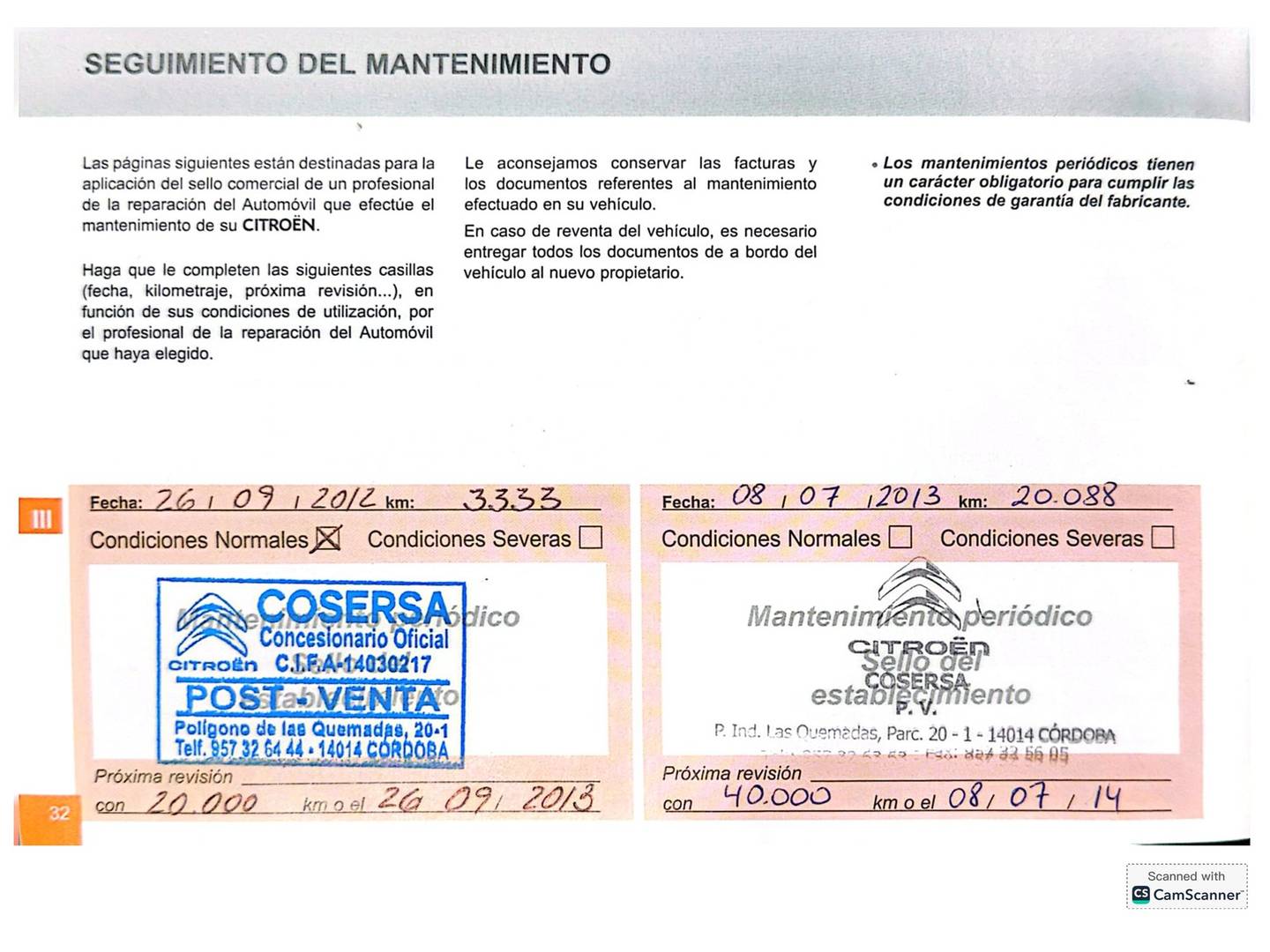 Foto del mantenimiento del Citroën C4 Citroën C4 1.6 VTi Collection  (120 CV)