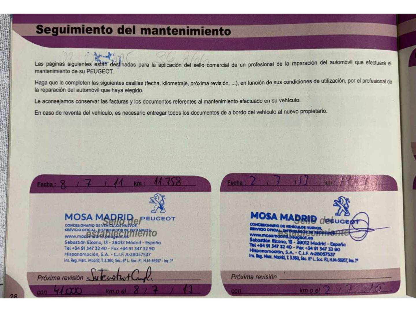 Foto del mantenimiento del Peugeot 308 Peugeot 308 1.6 THP Premium (150 CV)