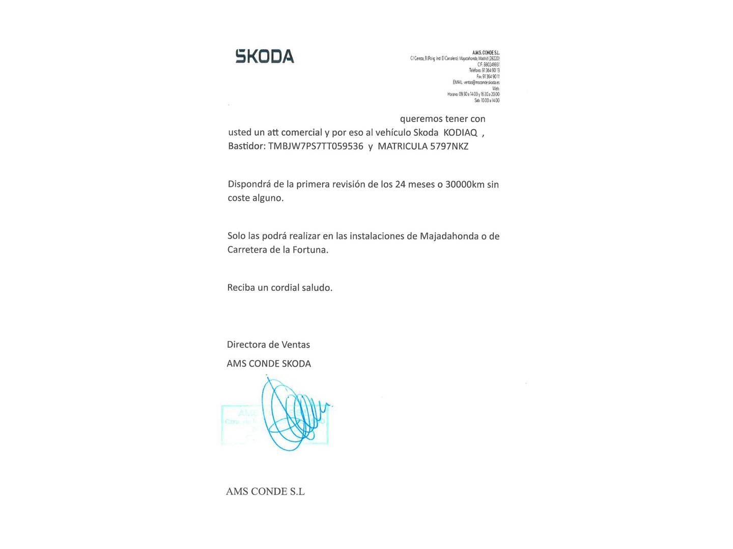 Foto del mantenimiento del Skoda Kodiaq Skoda Kodiaq 1.5 TSI PHEV Selection DSG (204 CV)