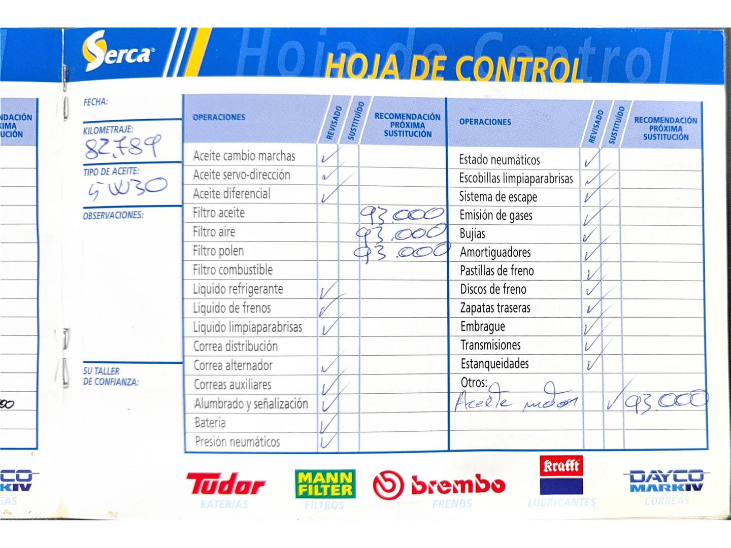 Foto del mantenimiento del Seat Ibiza Seat Ibiza 1.0 EcoTSI S&S Style (95 CV)