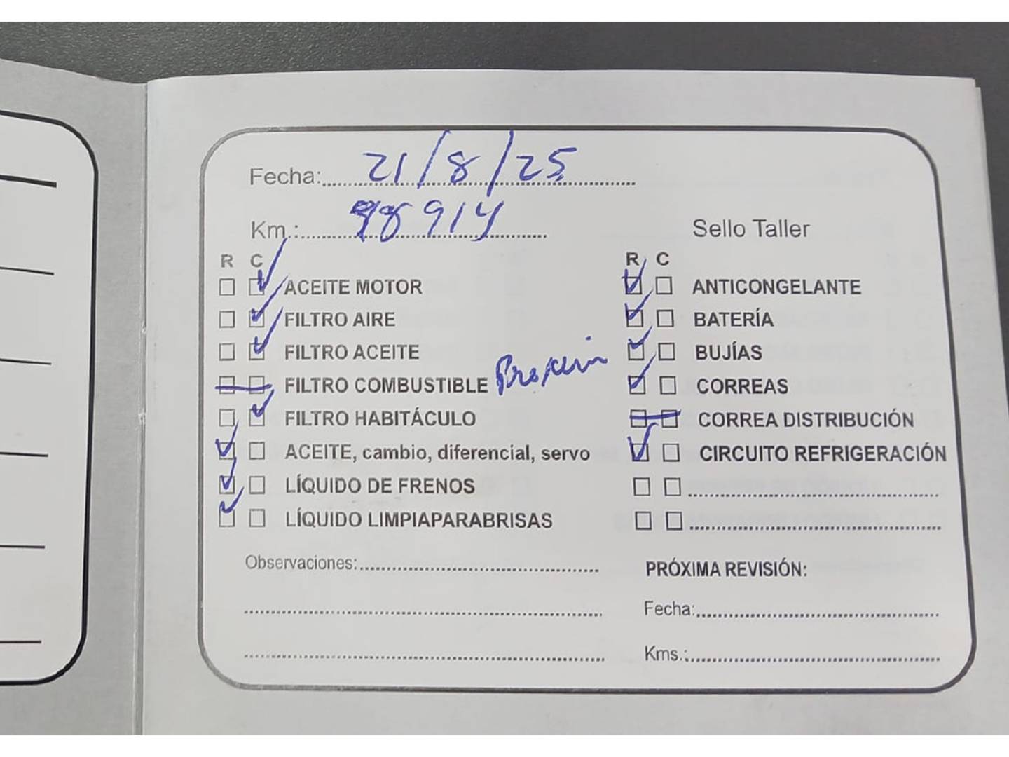 Foto del mantenimiento del Mercedes Clase A Mercedes Clase A 200 d (136 CV)