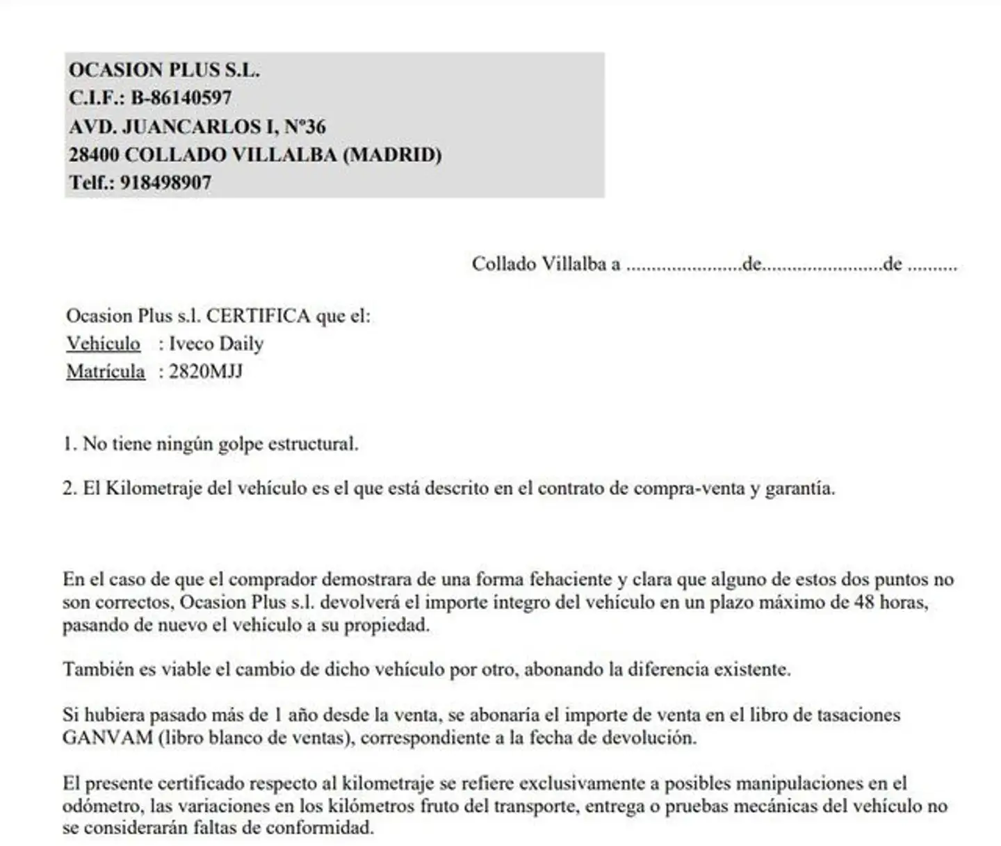 Certificado