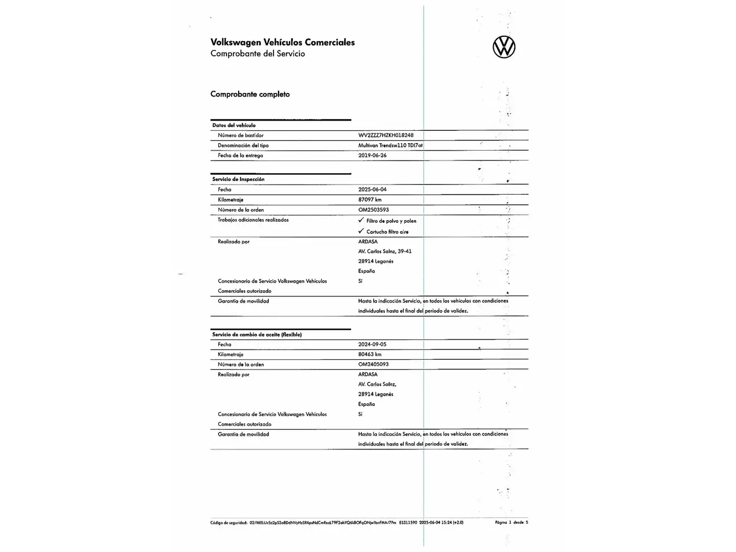 Foto Volkswagen Multivan Volkswagen Multivan Outdoor Corto 2.0 TDI BMT(150 CV) DSG 7 Plazas