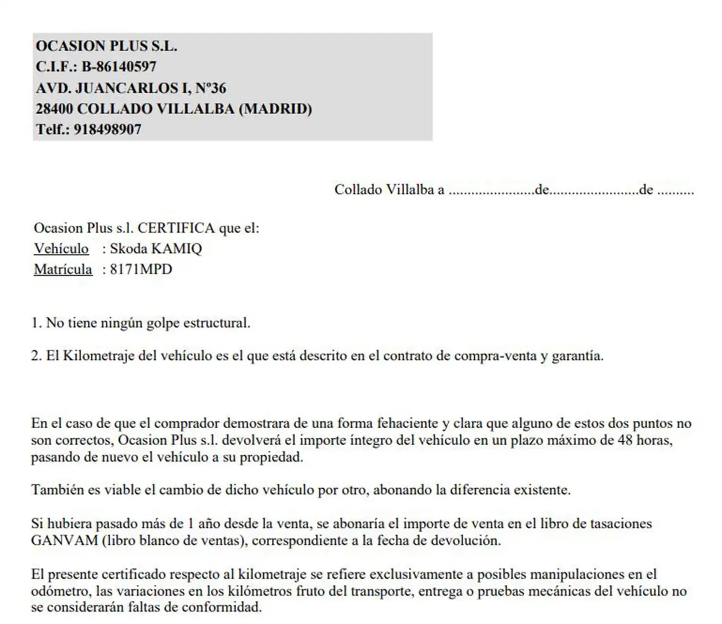 Certificado