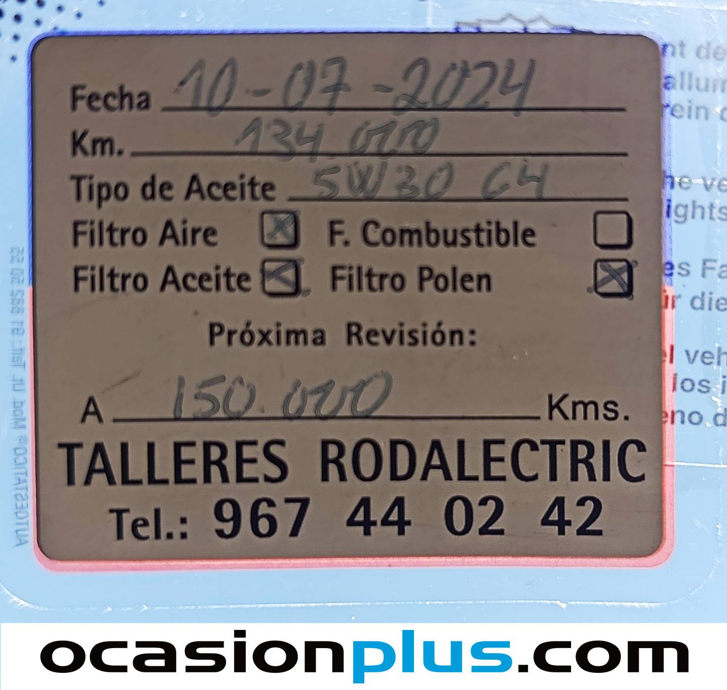 Foto del mantenimiento del Renault Grand Scénic Renault Grand Scenic Dynamique Energy dCi  (130 CV) 7 Plazas