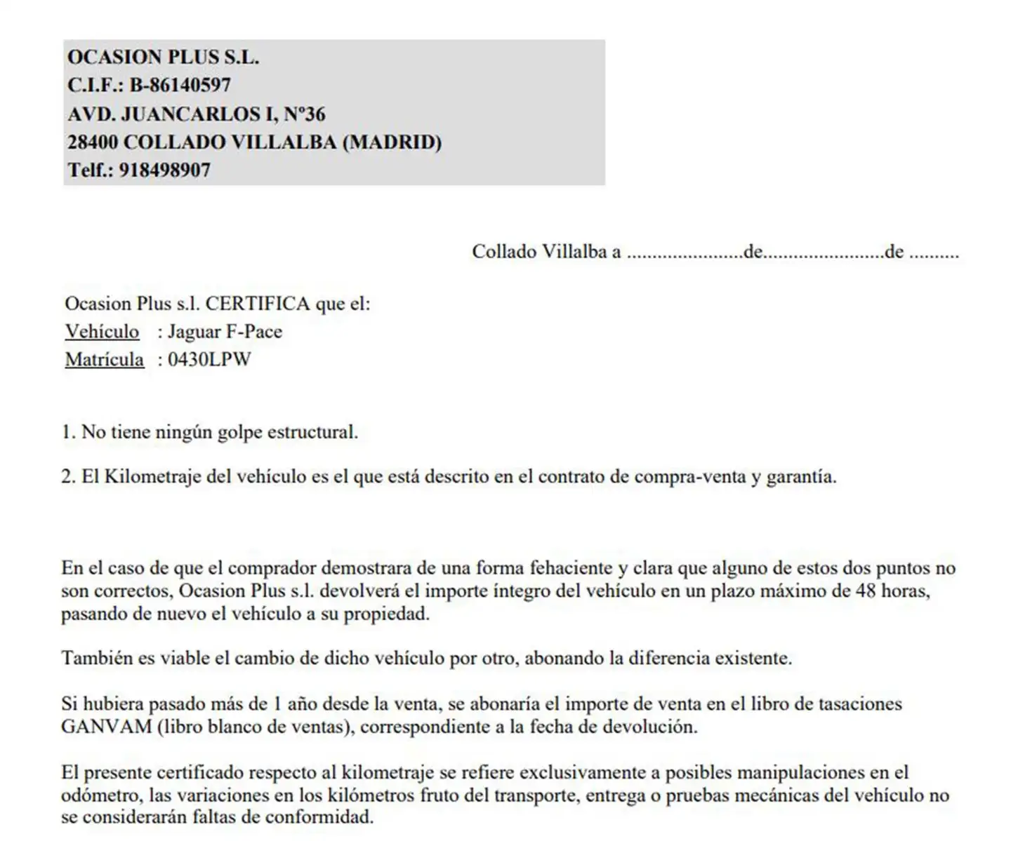 Certificado