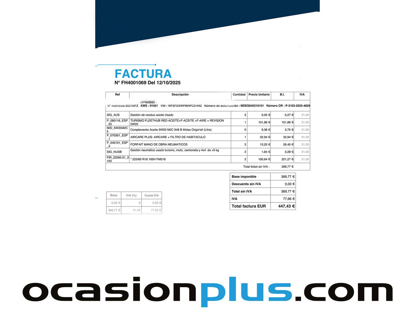 Foto del mantenimiento del Ford Kuga Ford Kuga 2.5 Duratec PHEV ST-Line Auto (225 CV)