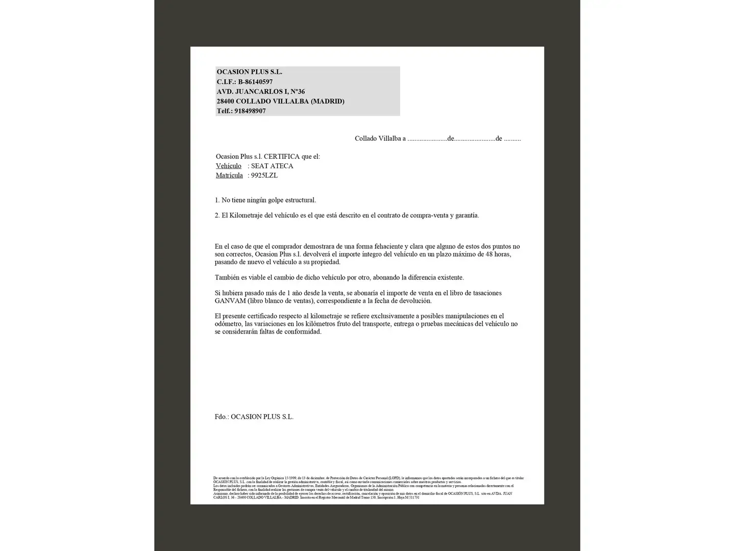 Certificado