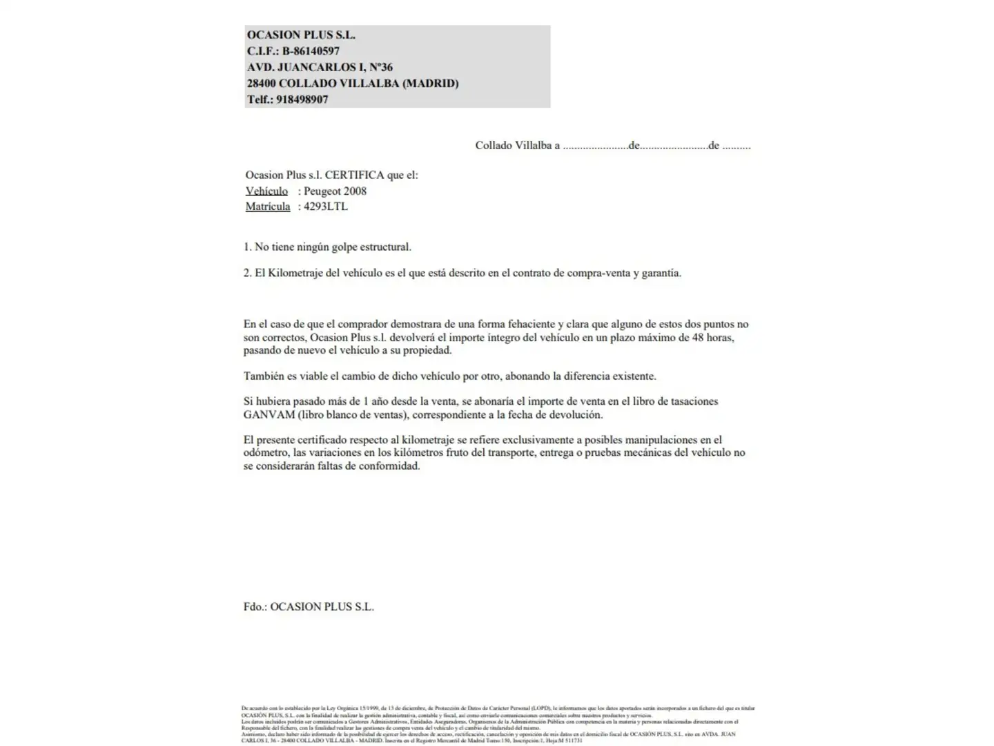 Certificado