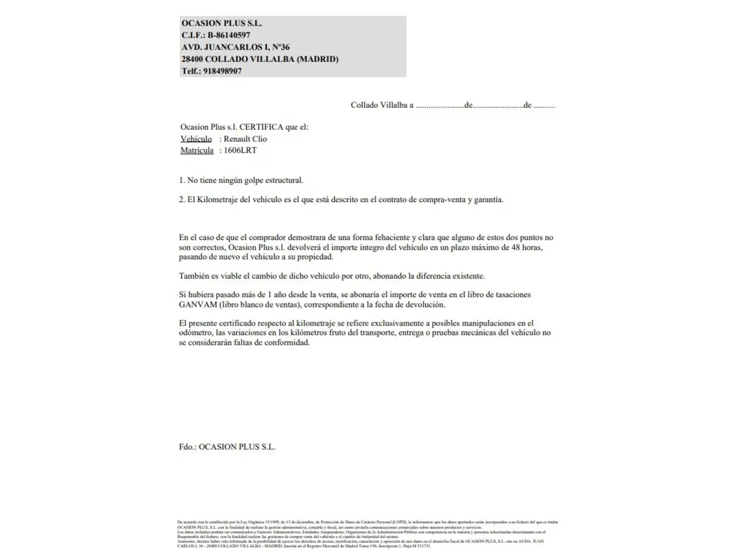 Certificado
