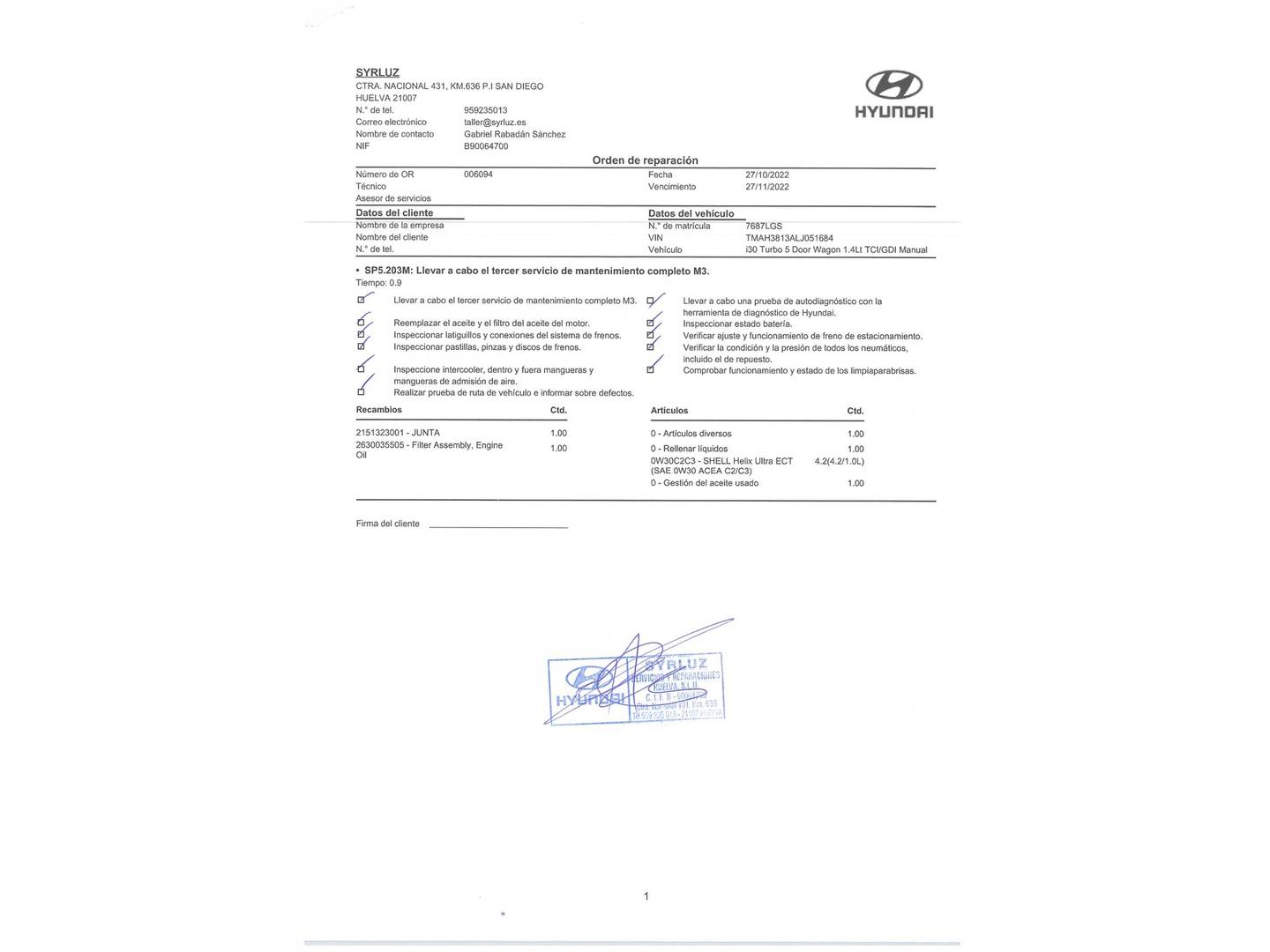 Foto Hyundai i30 Hyundai i30 CW CW 1.4 TGDI Tecno Sky  (140 CV)