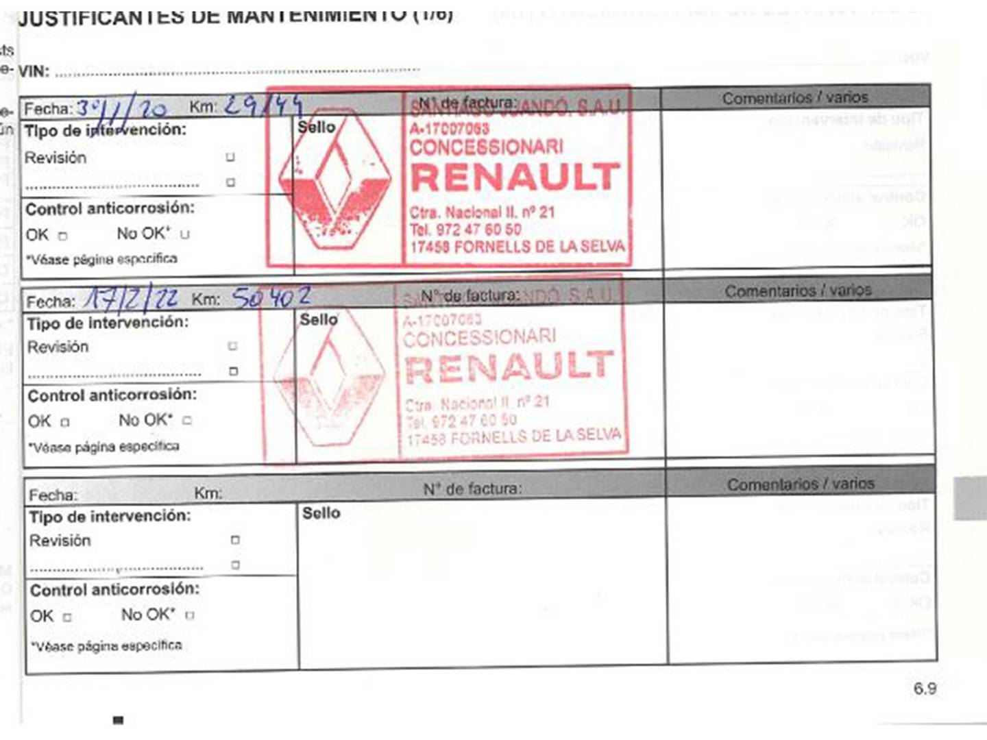 Foto del mantenimiento del Renault Clio Renault Clio Limited Energy TCe (90 CV)