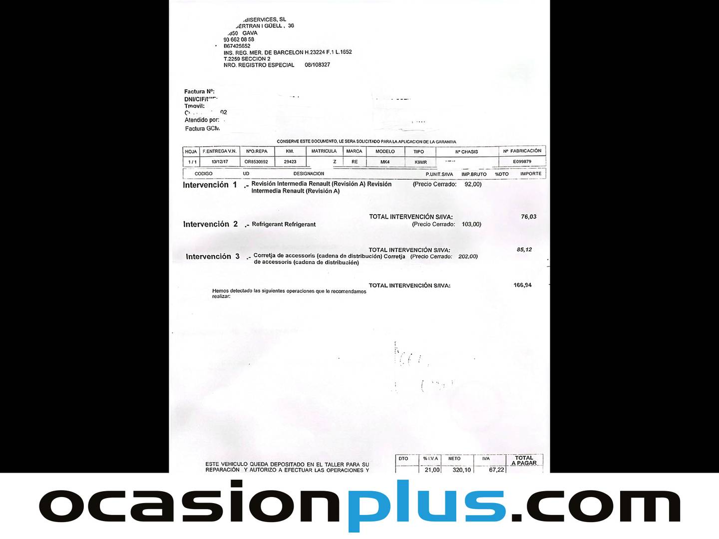 Foto del mantenimiento del Renault Mégane Renault Megane Sport Tourer Zen Energy TCe (130 CV) EDC