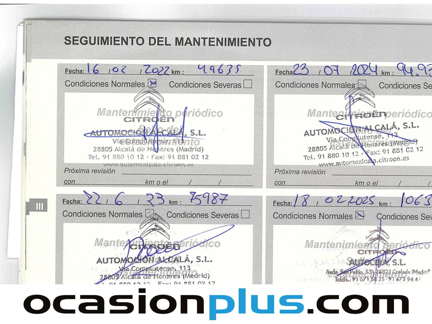 Foto del mantenimiento del Citroën C3 Aircross Citroën C3 Aircross PureTech 110 S&S Feel (110 CV)