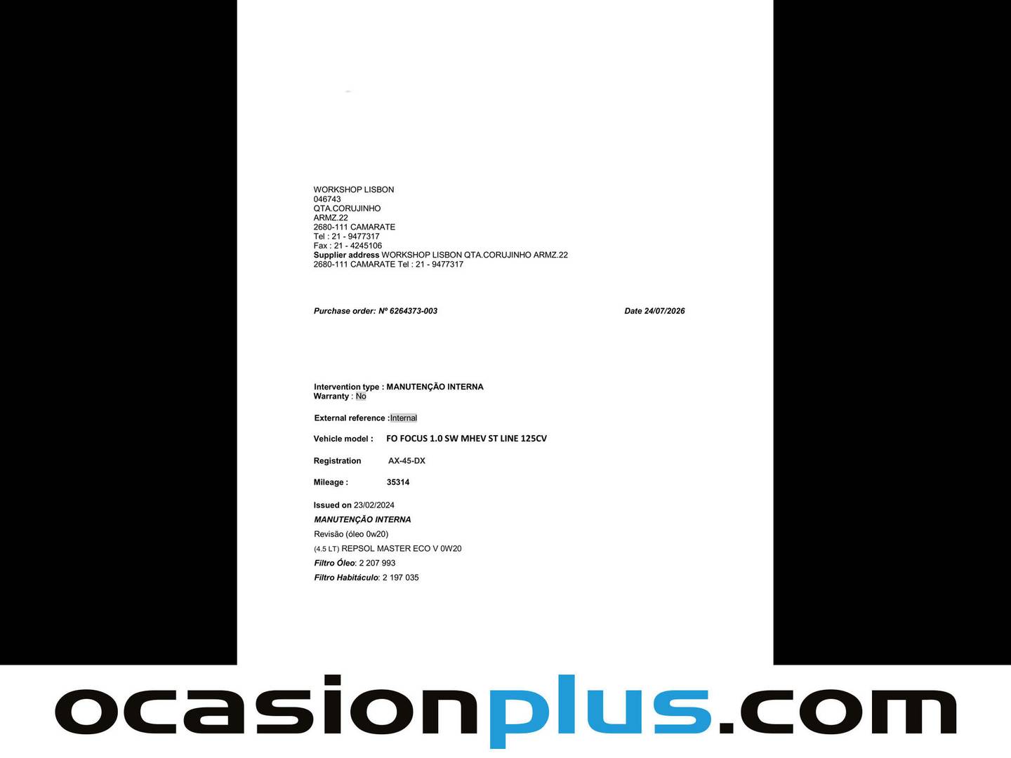 Foto del mantenimiento del Ford Focus Ford Focus SportBreak 1.0 Ecoboost MHEV ST-Line (125 CV)