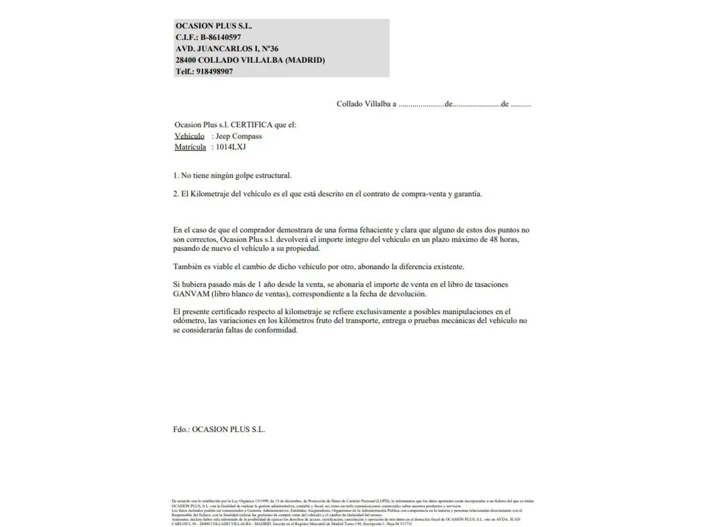 Certificado