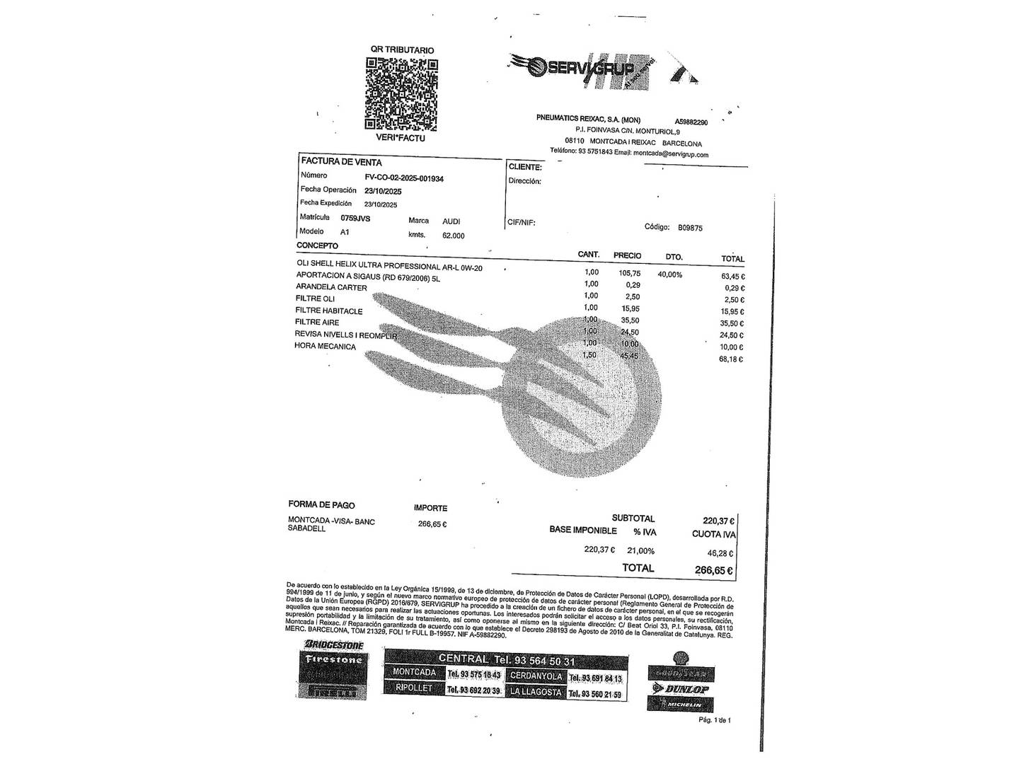 Foto del mantenimiento del Audi A1 Audi A1 Adrenalin2 1.4 TFSI CoD (150 CV) S tronic Pack S-line