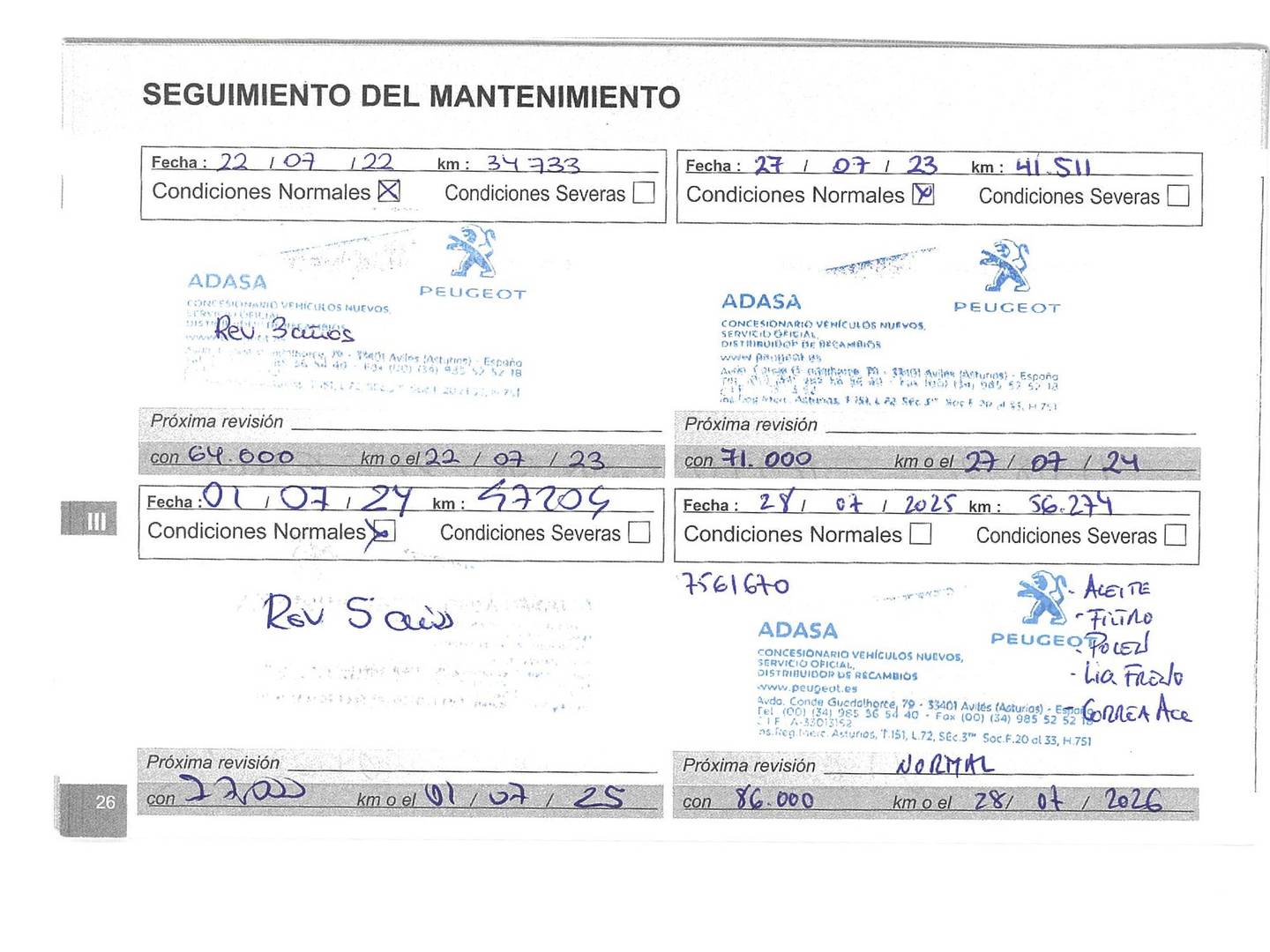 Foto del mantenimiento del Peugeot 508 Peugeot 508 BlueHDi 160 S&S Allure EAT8 (160 CV)