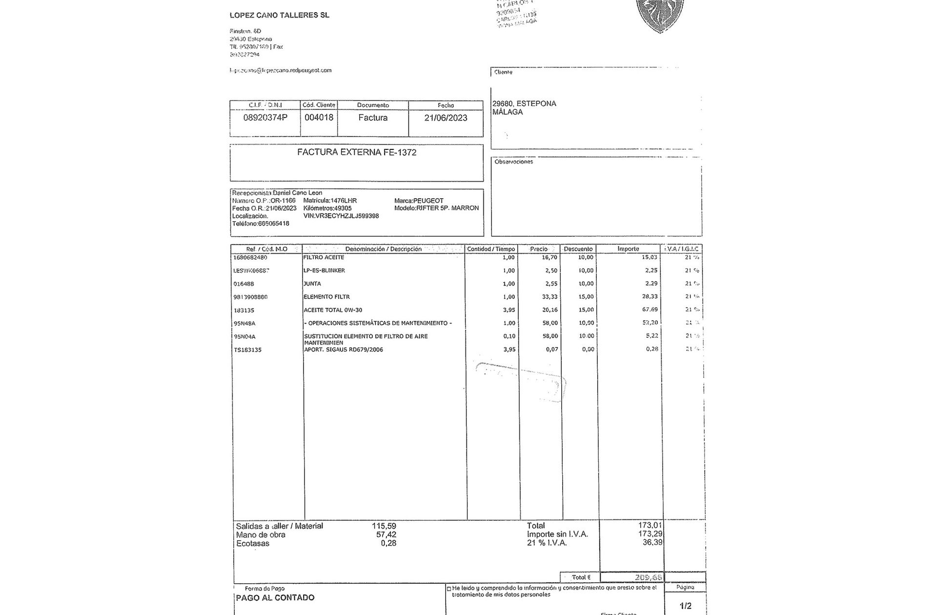 Peugeot Rifter BlueHDi 130 Allure Standard - foto 20