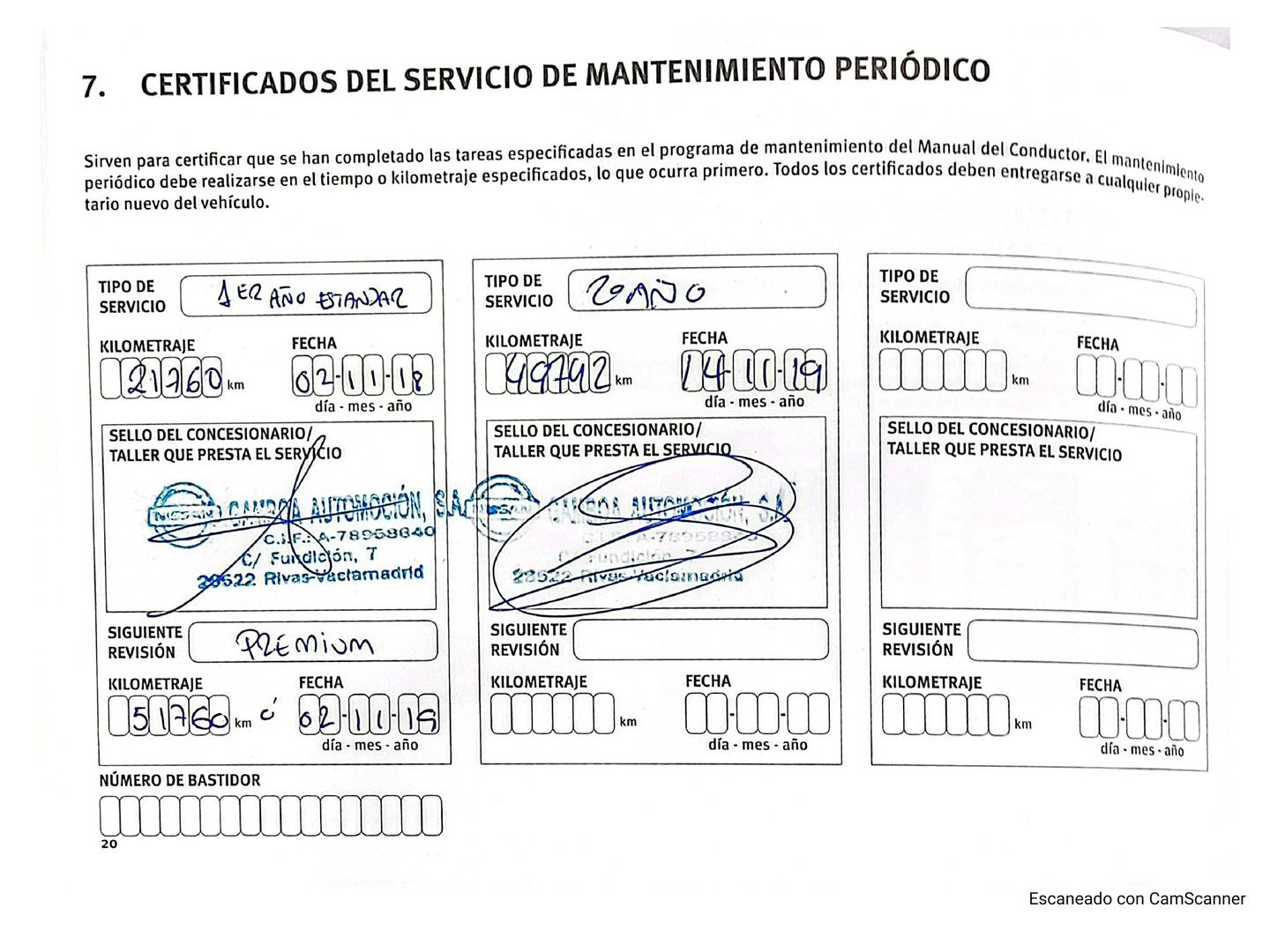 Foto del mantenimiento del Nissan NV200 Nissan NV200 Combi 1.5 dCi Comfort (90 CV)