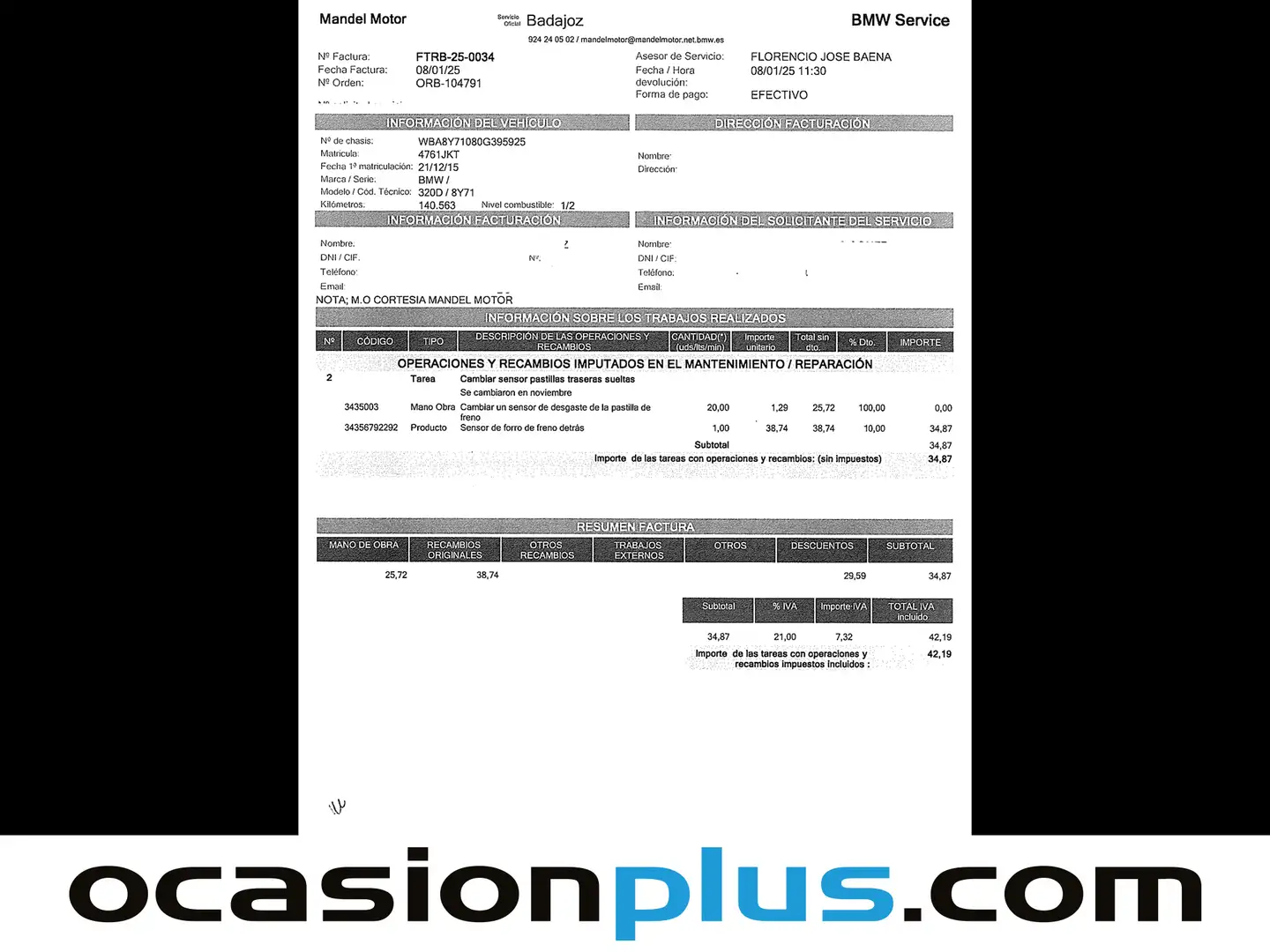 Foto BMW Serie 3 BMW Serie 3 320d Gran Turismo (190 CV)