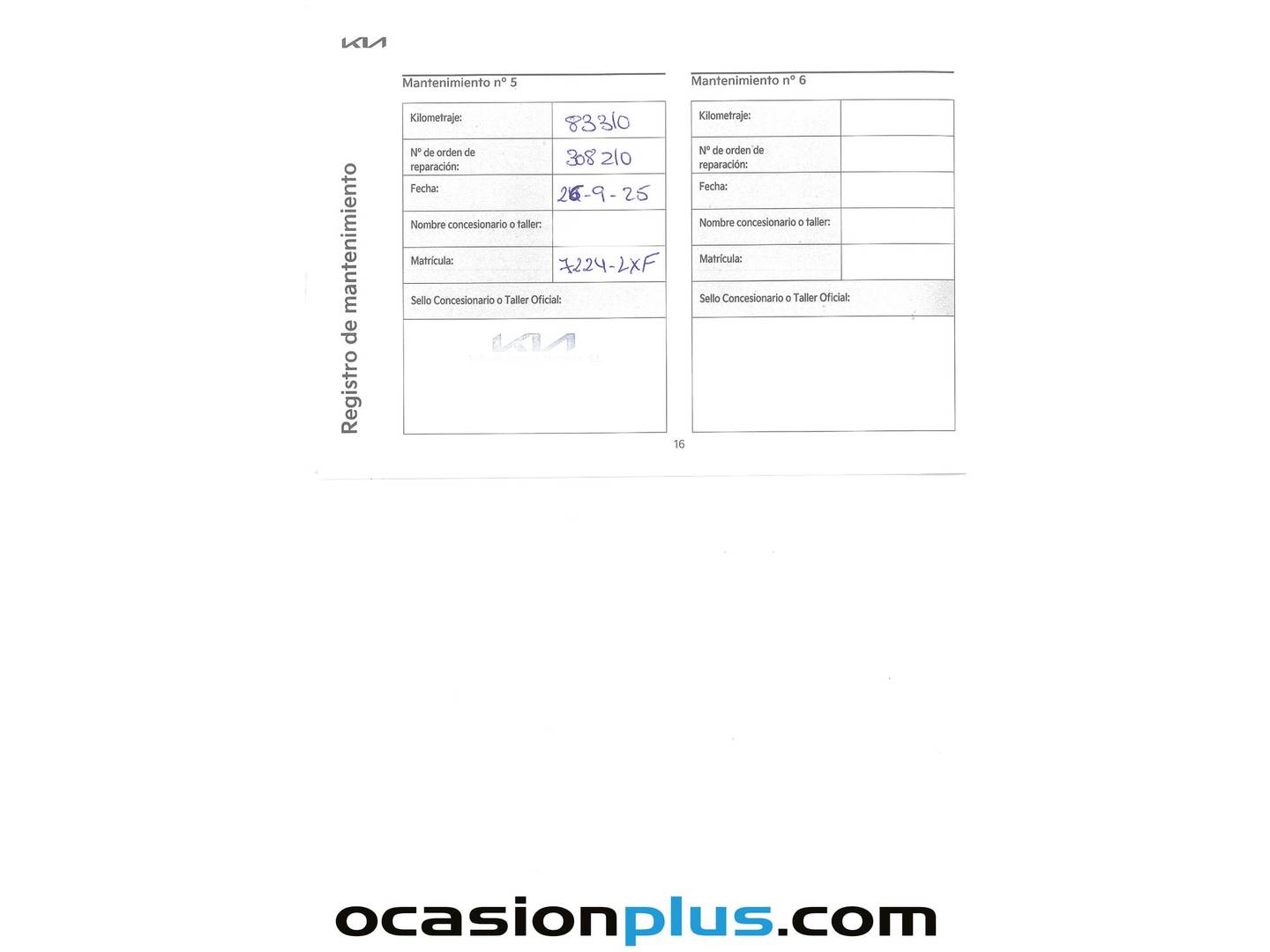 Foto del mantenimiento del KIA Sportage KIA Sportage 1.6 T-GDi MHEV Tech 4x2 (150 CV)