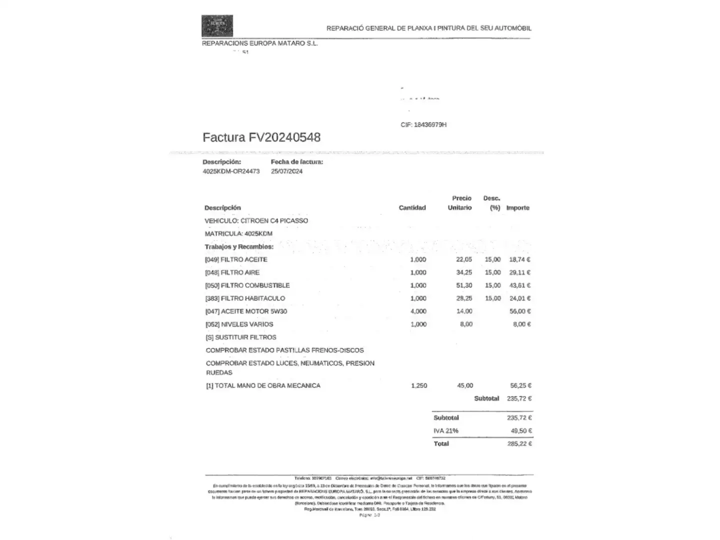 Mantenimiento