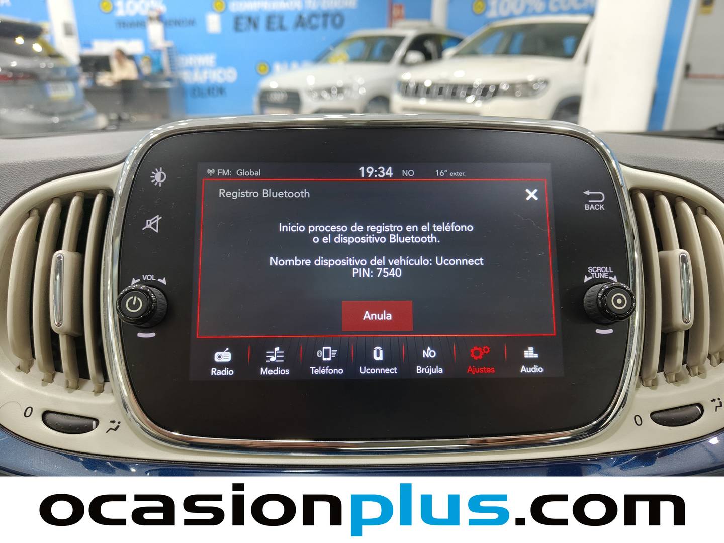 Equipamiento del Fiat 500 Fiat 500 1.2 8v Lounge (69 CV)