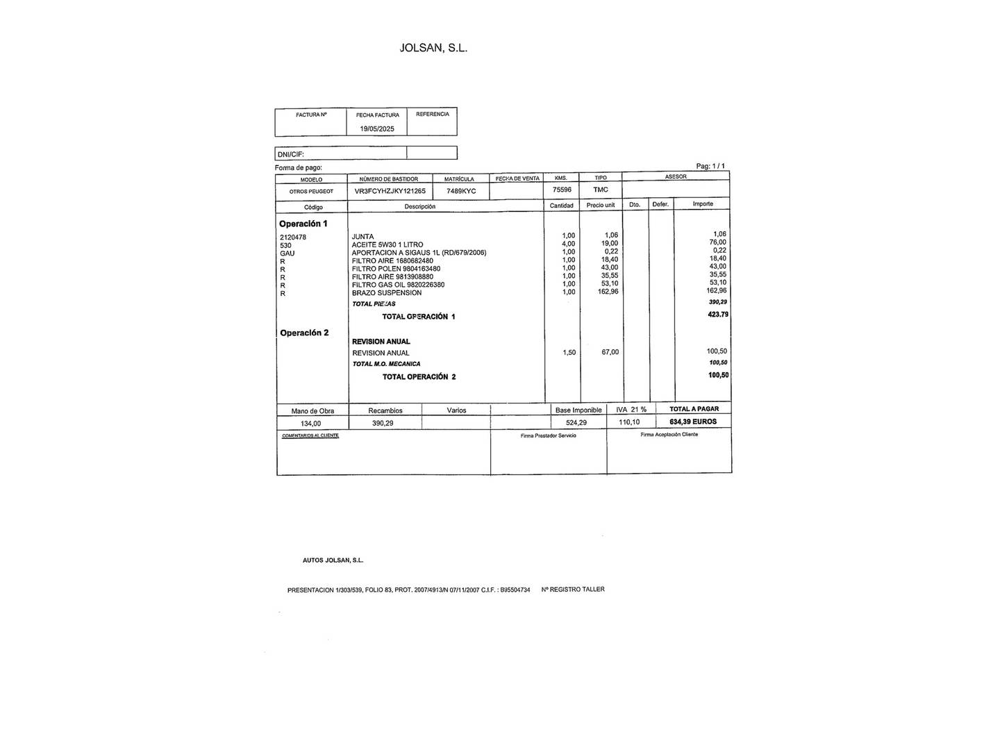 Foto del mantenimiento del Peugeot 508 Peugeot 508 BlueHDi 130 Allure (130 CV)